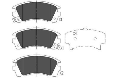 KBP6532 KAVO PARTS Комплект тормозных колодок, дисковый тормоз