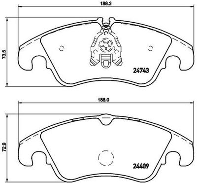 P85098X BREMBO Комплект тормозных колодок, дисковый тормоз