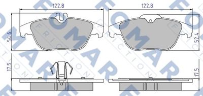 FO931281 FOMAR Friction Комплект тормозных колодок, дисковый тормоз