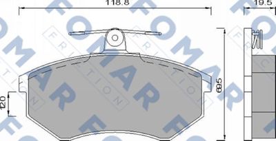 FO488581 FOMAR Friction Комплект тормозных колодок, дисковый тормоз