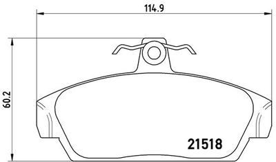 P52015 BREMBO Комплект тормозных колодок, дисковый тормоз