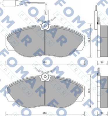 FO629481 FOMAR Friction Комплект тормозных колодок, дисковый тормоз