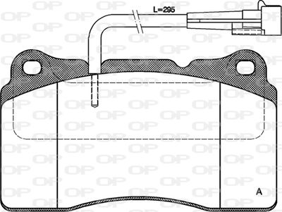 BPA066602 OPEN PARTS Комплект тормозных колодок, дисковый тормоз