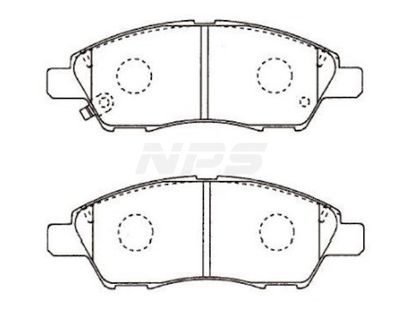 N360N105 NPS Комплект тормозных колодок, дисковый тормоз