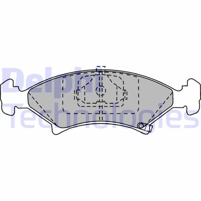 LP912 DELPHI Комплект тормозных колодок, дисковый тормоз