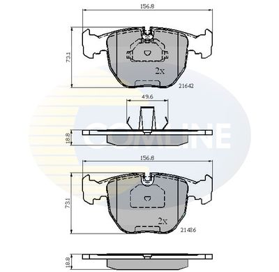 CBP01096 COMLINE Комплект тормозных колодок, дисковый тормоз