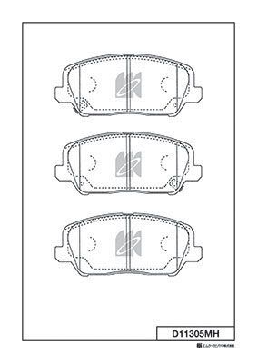 D11305MH MK Kashiyama Комплект тормозных колодок, дисковый тормоз