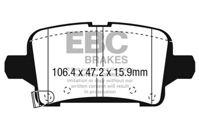 DP43074R EBC Brakes Комплект тормозных колодок, дисковый тормоз