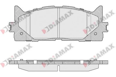 N09587 DIAMAX Комплект тормозных колодок, дисковый тормоз