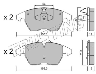 5641 TRUSTING Комплект тормозных колодок, дисковый тормоз