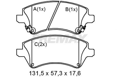 FBP2267 FREMAX Комплект тормозных колодок, дисковый тормоз