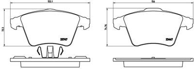 P85107 BREMBO Комплект тормозных колодок, дисковый тормоз