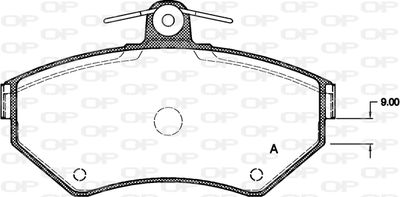 BPA063100 OPEN PARTS Комплект тормозных колодок, дисковый тормоз