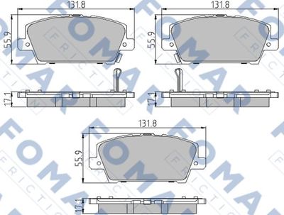 FO932481 FOMAR Friction Комплект тормозных колодок, дисковый тормоз