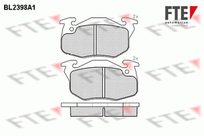 BL2398A1 FTE Комплект тормозных колодок, дисковый тормоз