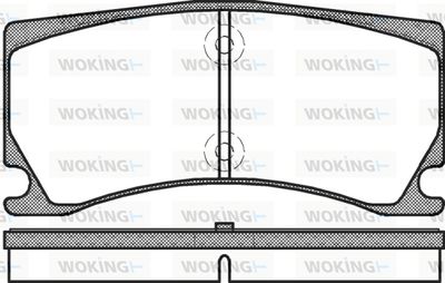 P1278300 WOKING Комплект тормозных колодок, дисковый тормоз