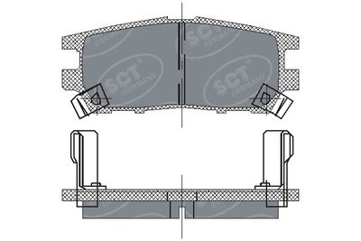 SP202PR SCT - MANNOL Комплект тормозных колодок, дисковый тормоз