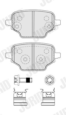 574120J JURID Комплект тормозных колодок, дисковый тормоз