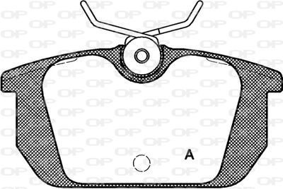 BPA023100 OPEN PARTS Комплект тормозных колодок, дисковый тормоз