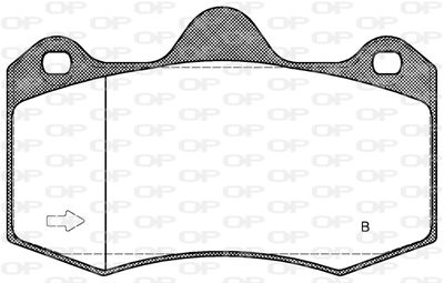 BPA140400 OPEN PARTS Комплект тормозных колодок, дисковый тормоз