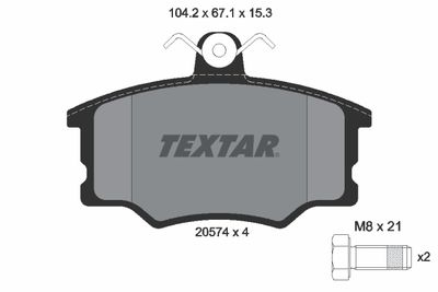 2057401 TEXTAR Комплект тормозных колодок, дисковый тормоз