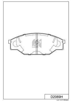 D2069H MK Kashiyama Комплект тормозных колодок, дисковый тормоз