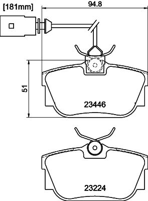 PCP1371 DON Комплект тормозных колодок, дисковый тормоз