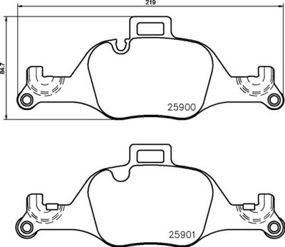 P06107 BREMBO Комплект тормозных колодок, дисковый тормоз