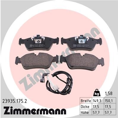 239351752 ZIMMERMANN Комплект тормозных колодок, дисковый тормоз