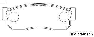 KD3771 ASIMCO Комплект тормозных колодок, дисковый тормоз