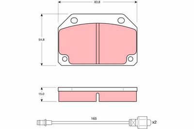 GDB241 TRW Комплект тормозных колодок, дисковый тормоз