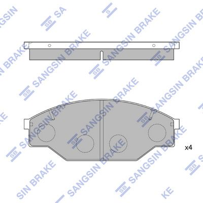 SP1121 Hi-Q Комплект тормозных колодок, дисковый тормоз