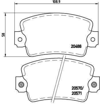 P68007 BREMBO Комплект тормозных колодок, дисковый тормоз