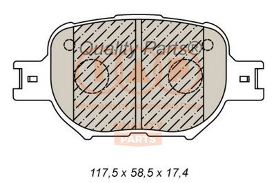 70417190 IAP QUALITY PARTS Комплект тормозных колодок, дисковый тормоз