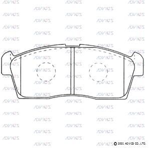 SN693 ADVICS Комплект тормозных колодок, дисковый тормоз