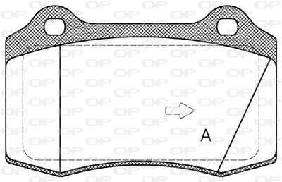 BPA043455 OPEN PARTS Комплект тормозных колодок, дисковый тормоз