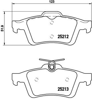 P24148 BREMBO Комплект тормозных колодок, дисковый тормоз