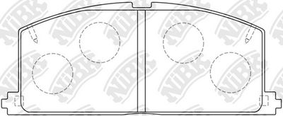PN1077 NiBK Комплект тормозных колодок, дисковый тормоз