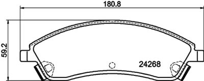 8DB355012221 HELLA Комплект тормозных колодок, дисковый тормоз