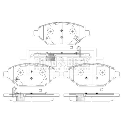 BBP2600 BORG & BECK Комплект тормозных колодок, дисковый тормоз