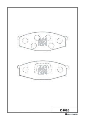 D1026 MK Kashiyama Комплект тормозных колодок, дисковый тормоз