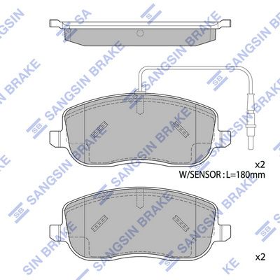 SP1852 Hi-Q Комплект тормозных колодок, дисковый тормоз