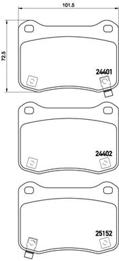 P83134 BREMBO Комплект тормозных колодок, дисковый тормоз