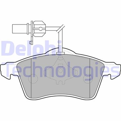 LP1707 DELPHI Комплект тормозных колодок, дисковый тормоз