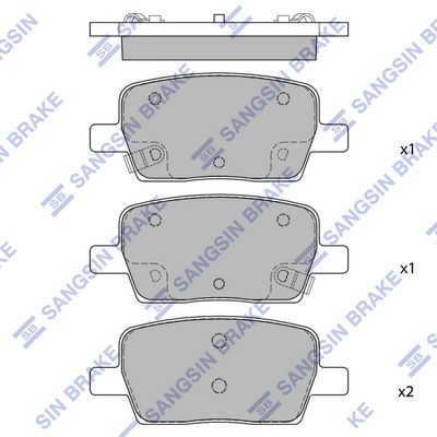 SP4116 Hi-Q Комплект тормозных колодок, дисковый тормоз