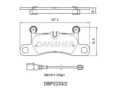 DBP22332 DANAHER Комплект тормозных колодок, дисковый тормоз