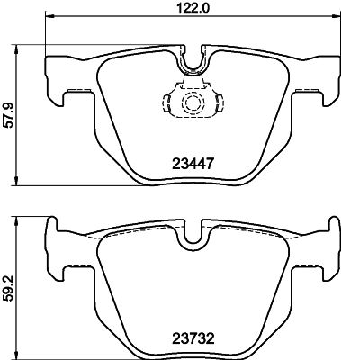 8DB355013941 HELLA Комплект тормозных колодок, дисковый тормоз