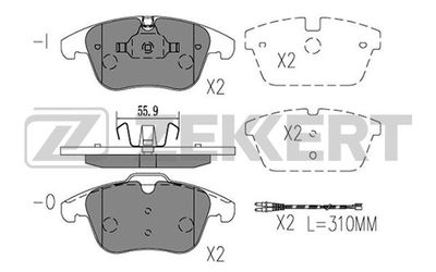 BS1316 ZEKKERT Комплект тормозных колодок, дисковый тормоз