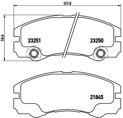 P59033 BREMBO Комплект тормозных колодок, дисковый тормоз