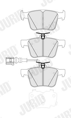 574126J JURID Комплект тормозных колодок, дисковый тормоз